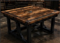 Custom wood and metal table